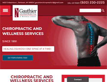 Tablet Screenshot of gauthierchiropractic.com